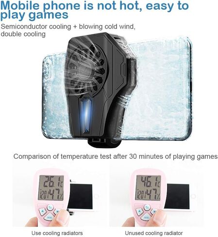 مروحة تبريد الهاتف IVY Semiconductor Refrigeration For Android iOS Game Radiator Portable - Black in Kuwait