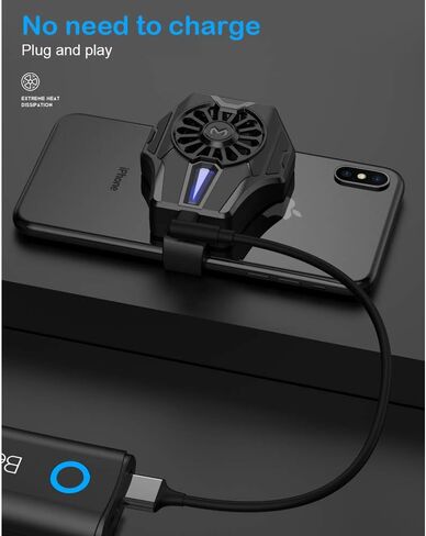 مروحة تبريد الهاتف IVY Semiconductor Refrigeration For Android iOS Game Radiator Portable - Black in Kuwait