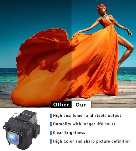 مناسبة لمصباح العرض البديل ELPLP79 V13H010L79 لإبسون ELPLP80 V13H010L80 Powerlite 570 575w 580 585w EB-570 EB-575We 575Wi 575Wie 580E 580S BrightLink 585Wi 595Wi 1420wi 1430wi مصباح in Kuwait