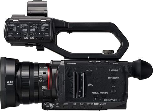 كاميرا فيديو Panasonic AG-CX10 4K + حقيبة مبطنة، بطاقة ذاكرة Sandisk Extreme Pro سعة 128 جيجابايت، ملحقات العدسات، أشرطة سلكية، إضاءة LED، والمزيد (متجددة) in Kuwait