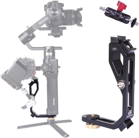 DF DIGITALFOTO Universal L Bracket Handle Gimbal Accessories,Mounting Monitor/Microphone with Bean Grip Compatible with DJI Ronin S,Ronin SC Zhiyun Crane M/2/2S,Moza Air 2, AK2000/4000 and More Gimbal in Kuwait