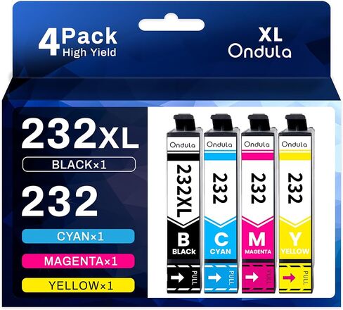 232XL Ink Cartridges Remanufactured Replacement for Epson 232 Ink Cartridge Combo Pack T232 for Expression Home XP-4200 XP-4205 Workforce WF-2930 WF-2950 Printer (Black Cyan Magenta Yellow, 4 Pack) in Kuwait