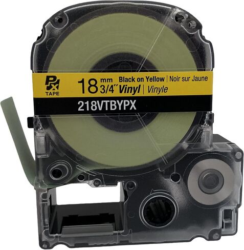 Epson LABELWORKS 224VTBWPX Vinyl Tape - Black on White - 1" (24mm), 22.9ft in Kuwait
