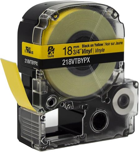 Epson LABELWORKS 224VTBWPX Vinyl Tape - Black on White - 1" (24mm), 22.9ft in Kuwait