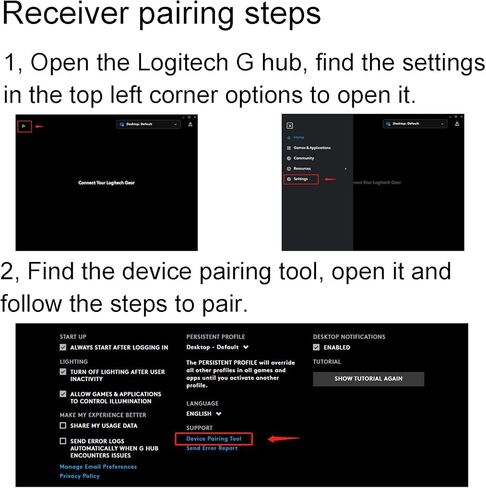 بيست بارتس محول استقبال ماوس دونجل USB جديد بديل لماوس الالعاب اللاسلكي لوجيتك جي برو اكس سوربيرلايت in Kuwait