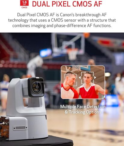 كاميرا Canon CR-N500 Pro PTZ مع عدسة تكبير بصري 15x، مستشعر AF ثنائي البكسل 1 بوصة 4K 30p، 3G-SDI، HDMI، مخرج فيديو IP، NDI HX2، SRT- الكنيسة، الأحداث الحية، مؤتمرات البث، الفصول الدراسية، الرياضات الإلكترونية، مدونات الفيديو in Kuwait