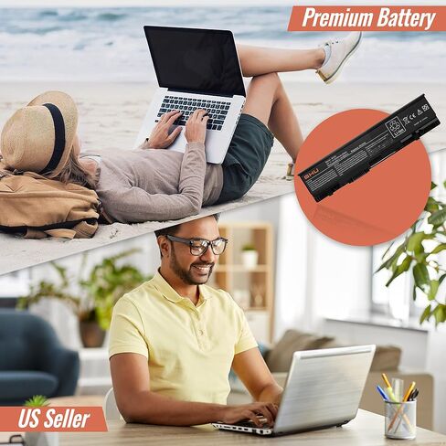 GHU New 6 Cells Battery 58 Wh Replacement for WU946 KM958 312-0701 312-0702 KM901 KM905 MT264 MT276 MT277 RM803 WU960 RM855 Compatible for Dell Studio 1535 1536 1537 1555 1557 1558 PP33L PP39L in Saudi Arabia