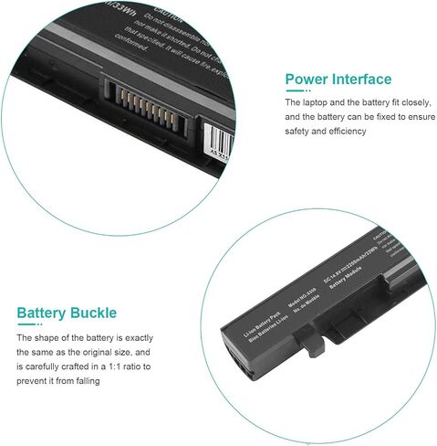 Laptop Battery for ASUS A41-X550 A450 P550 F550 k550 R510 X450 X550V A450C X550C X550A X550B X550D Y481C Y581C R510C R510J X550L X550J R510L X550CA X552E K550L K550L F550V P550C X550EA X550VX F550C in Saudi Arabia