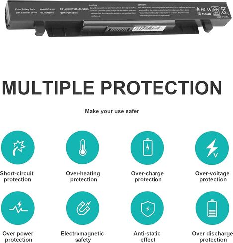 Laptop Battery for ASUS A41-X550 A450 P550 F550 k550 R510 X450 X550V A450C X550C X550A X550B X550D Y481C Y581C R510C R510J X550L X550J R510L X550CA X552E K550L K550L F550V P550C X550EA X550VX F550C in Saudi Arabia