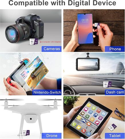 بطاقة ذاكرة Micro SD سعة 128 جيجابايت، بطاقة ذاكرة Micro SDXC UHS-I - 100 ميجابايت/ثانية، 667X، U3، Class10، فيديو عالي الدقة V30، A1، FAT32، بطاقة فلاش TF عالية السرعة P500 للكمبيوتر مع محول/كاميرا/هاتف/طائرة بدون طيار/لوحة أجهزة القياس الكاميرا/الكمبيوت in Kuwait