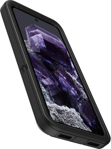 حافظة OtterBox Google Pixel 8 Defender Series - سوداء، متينة ومتينة، مع حماية للمنافذ، وتتضمن مسند بمشبك الحافظة in Saudi Arabia