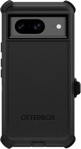 حافظة OtterBox Google Pixel 8 Defender Series - سوداء، متينة ومتينة، مع حماية للمنافذ، وتتضمن مسند بمشبك الحافظة in Saudi Arabia