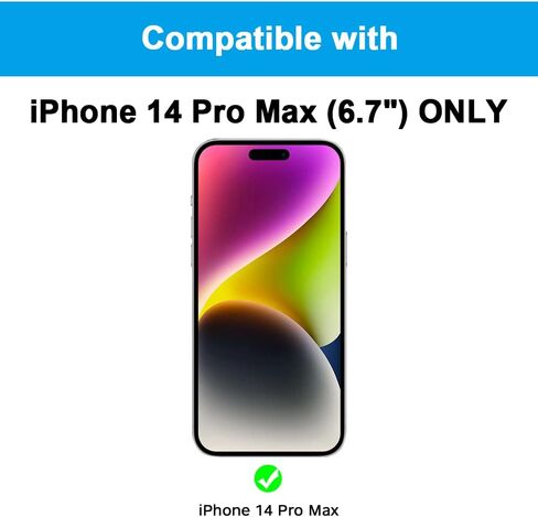 GLASS-M [عبوة من قطعتين] واقي شاشة للخصوصية لهاتف iPhone 14 Pro Max (6.7 بوصة)، طبقة زجاجية مقواة مضادة للتجسس، غطاء شاشة كامل مضاد للظهور، متوافق مع Dynamic Island، درع مضاد لبصمات الأصابع in Kuwait