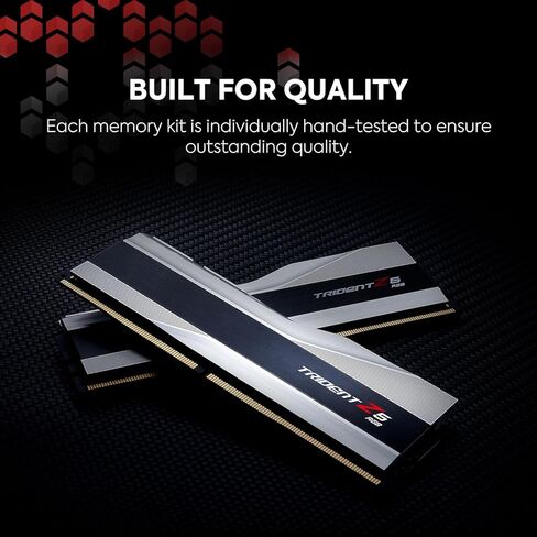 G.سكيل ذاكرة كمبيوتر مكتبي ترايدنت Z5 RGB (انتل XMP 3.0) DDR5 RAM 32GB (2x16GB) 5600MT/s CL36-36-36-89 1.20 فولت UDIMM - فضي معدني (F5-5600J3636C16GA2-TZ5RS) in Saudi Arabia
