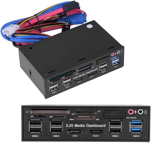 قارئ بطاقات داخلي من Bewinner ، لوحة لوحة لوحة أجهزة قياس 13.3 بوصة، قارئ بطاقة الكل في واحد مع USB3.0/2.0 HUB eSATA قارئ بطاقات متعددة (M2 / TF/SD/MMC/MS/CF) in Kuwait