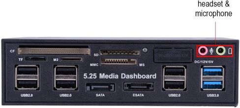 قارئ بطاقات داخلي من Bewinner ، لوحة لوحة لوحة أجهزة قياس 13.3 بوصة، قارئ بطاقة الكل في واحد مع USB3.0/2.0 HUB eSATA قارئ بطاقات متعددة (M2 / TF/SD/MMC/MS/CF) in Kuwait