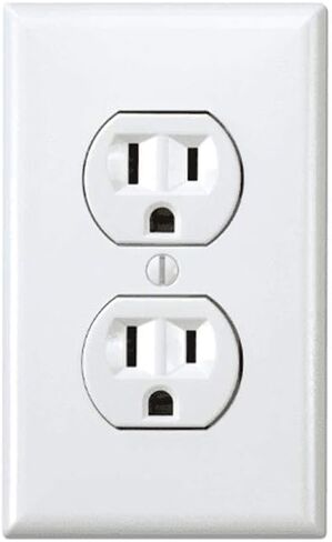 كاميرات تجسس داخلية AES - مقبس طاقة واي فاي يعمل بالبطارية لمدة 60 يومًا، كاميرا تجسس مخفية (أبيض)، 720 بكسل in Kuwait