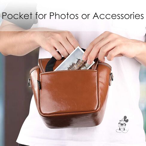 FINTIE Crossbody Camera Bag for Polaroid Now+ Generation 3/2/1 I-Type | Polaroid Originals OneStep+/Onestep 2 VF Canvas Protective Camera Case with Adjustable Strap and Inner Pocket in Saudi Arabia