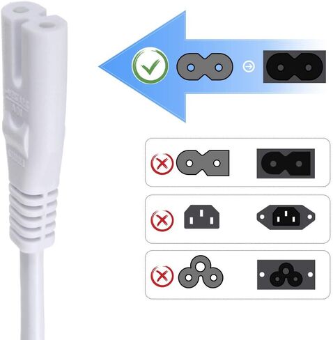 سلك طاقة تيار متردد لهاتف Samsung TCL LG Sony Insignia Sharp Toshiba JVC Hisense LED LCD Smart HDTV، استبدال كابل الطاقة الأبيض بطول 6 أقدام in Kuwait