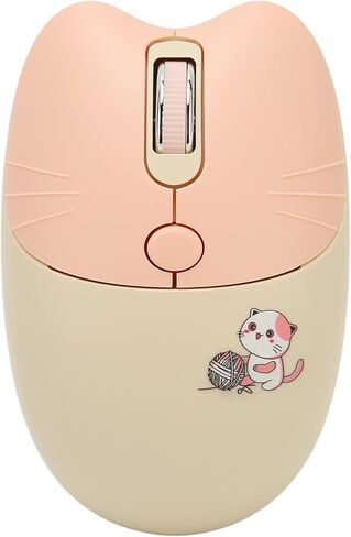 Wireless Keyboard and Mouse Combo, 2.4G Cute Cat Keyboard Mouse Combo, 110 Keys Round Keycaps Keyboard with Number Pad and Silent Mouse for Windows 10 8 7 XP Laptop Computer PC in Kuwait