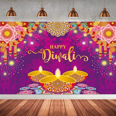 لافتة زينة خلفية من هابي ديوالي - لافتة حفلات ديبافالي لمهرجان الاضواء in Kuwait