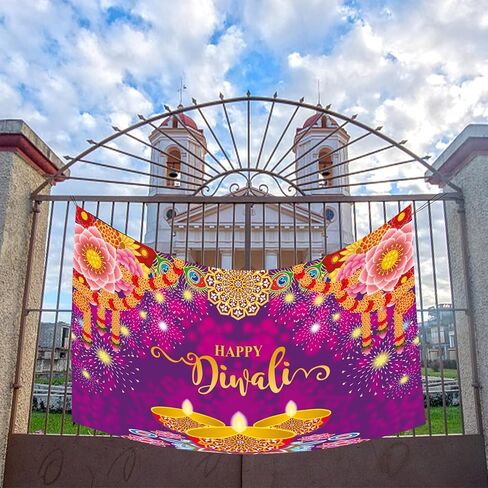 لافتة زينة خلفية من هابي ديوالي - لافتة حفلات ديبافالي لمهرجان الاضواء in Kuwait