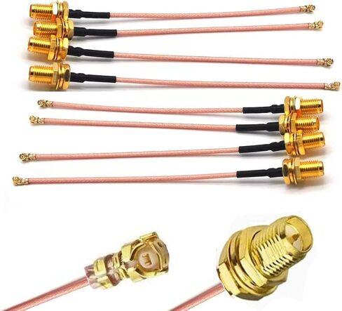 20CM IPX/UFL to RP-SMA Female Extension Cord Antenna WiFi Pigtail Cable IPEX U.FL IPX Connector to RP-SMA Female Jack Plug RG178 Coax Jumper Cable 4 Pack in Kuwait