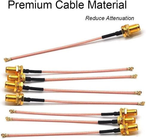 20CM IPX/UFL to RP-SMA Female Extension Cord Antenna WiFi Pigtail Cable IPEX U.FL IPX Connector to RP-SMA Female Jack Plug RG178 Coax Jumper Cable 4 Pack in Kuwait