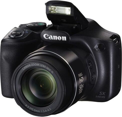 كاميرا Canon PowerShot SX540 HS الرقمية (1067C001)، بطاقة 64 جيجابايت، بطارية 2 × NB-6L، مجموعة مرشح الألوان، مجموعة المرشح، برنامج الصور Corel، الشاحن، قارئ البطاقات، ضوء LED + المزيد (متجدد) in Saudi Arabia