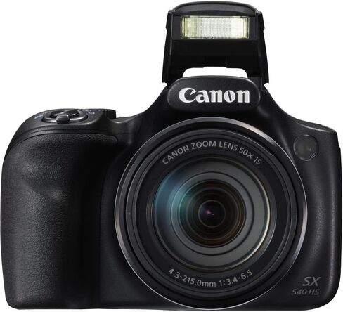 كاميرا Canon PowerShot SX540 HS الرقمية (1067C001)، بطاقة 64 جيجابايت، بطارية 2 × NB-6L، مجموعة مرشح الألوان، مجموعة المرشح، برنامج الصور Corel، الشاحن، قارئ البطاقات، ضوء LED + المزيد (متجدد) in Saudi Arabia