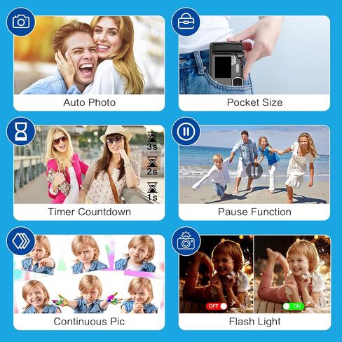 كاميرا رقمية 4K، Vmotal UHD 64MP Photo 4K/60FPS Video، شاشات مزدوجة/تكبير 16x/فاصل زمني/حركة بطيئة/مع WiFi/تركيز تلقائي لكاميرا تسجيل الفيديو للمبتدئين in Kuwait