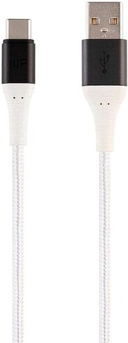 Monoprice Apple MFI Certified Lightning to USB Type A Charge & Sync Cable - Nylon-Braid, Durable, Kevlar-Reinforced, 1.5 Feet, Black - AtlasFlex Series in Saudi Arabia