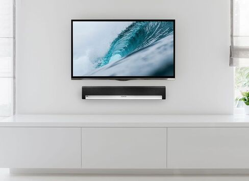 Mount-It! Universal Soundbar Wall Mount | Compatible with Sonos Playbar, Samsung, Sony, Bose, and Vizio Soundbars [33 lbs Capacity] Easy to Install Soundbar Mounting Bracket Under TV (Silver) in Saudi Arabia