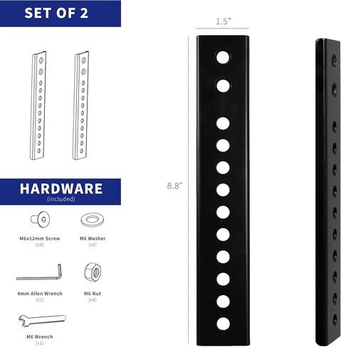 VIVO Vertical VESA Extender Plate Bracket Kit Designed for Low VESA Pattern TV’s, Fits TV Ceiling Mounts, 2 Brackets, White, MOUNT-AD165W in Saudi Arabia