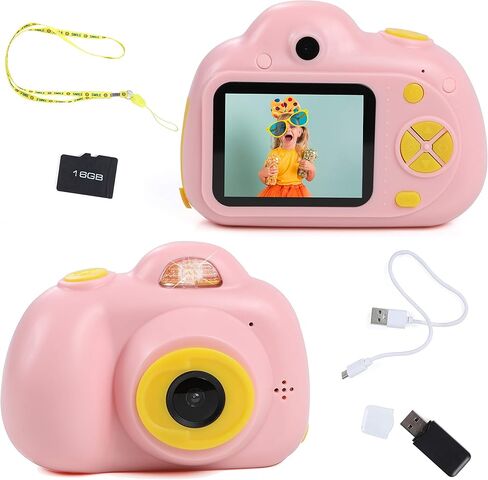 كاميرا رقمية للأطفال من آي كيو تويز - تلتقط الصور ومقاطع الفيديو وتشغيل الصور الرقمية. يتضمن كابل USB وبطاقة SD سعة 16 جيجابايت وقارئ بطاقة USB (أزرق) in Kuwait