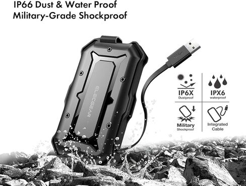 اليك جير حافظة قرص صلب يو اس بي 3.0 واقية، صندوق خارجي محمول 2.5 انش، مقاوم للماء والصدمات واختبر السقوط العسكري مع كيبل USB مدمج ومحول USB C in Kuwait