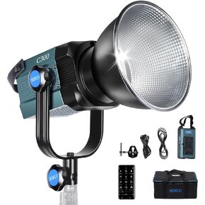 SIRUI 300W LED Video Light C300, Compact COB Continuous Light for Photography Studio Lighting, 12500Lus@1m 5600K Daylight, TLCI98 CRI96, Bowen Mounts, Reflector, Box/App Control, 8 Effects in Saudi Arabia