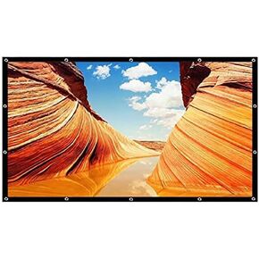 شاشة عرض DEEIRAO 100 بوصة، شاشات عرض المسرح المنزلي المحمولة القابلة للطي 4K ثلاثية الأبعاد شاشة عرض فيلم 16:9 تدعم الإسقاط الأمامي الخلفي للتخييم في الهواء الطلق شاشة فيلم الألعاب 100 بوصة in Kuwait