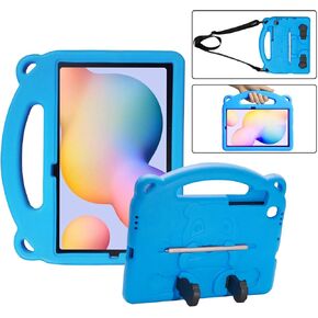 حافظة FIREVASE لهاتف Samsung Galaxy Tab S6 Lite 10.4 بوصة 2020/2022 SM-P610/P613/P615/P619 حافظة احترافية للأطفال خفيفة الوزن مقاومة للصدمات من مادة EVA، مع مقبض مدمج وحزام كتف وحامل قلم أزرق