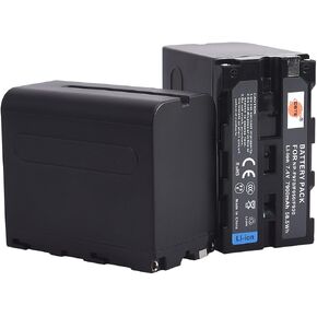 DSTE® 2X Replacement Li-ion NP-F970 NP-F950 Battery Compatible Sony DCM-M1 MVC-CD1000 HDR-FX1 DCR-VX2100E DSR-PD190P NEX-FS700RH HXR-NX3 Camera as NP-F930 NP-F950 NP-F960 in Kuwait