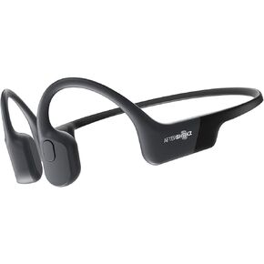 Aftershokz Aeropex (أعيدت تسميتها باسم Shokz OpenRun) - سماعات رأس رياضية بلوتوث مفتوحة الأذن - سماعات أذن لاسلكية مقاومة للعرق للتمرينات والجري - ميكروفون مدمج - مع حزام رياضي