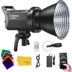 غودوكس مصباح فيديو LED ثنائي اللون LA200Bi 230 واط من ليتيمونز، قابل للتعتيم 2800-6500 كلفن CRI 96+ TLCI 97+، 79200lux@1 متر، تعديل السطوع 0%-100%، 11 تاثيرات ضوئية اف اكس، تحكم عن طريق التطبيق، مصباح in Kuwait
