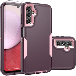 YZOK for Galaxy A14 5G Phone Case,Samsung A14 5G Case,with HD Screen Protector,Gradient Quicksand Glitter Liquid Floating Cute Phone Case for Samsung Galaxy A14 5G (Teal/Purple) in Kuwait