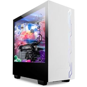 iBUYPOWER Snowblind S 19" Translucent Customizable Side-Panel LCD Display 1280 x 1024 Resolution Mid-Tower Desktop Computer Gaming Case 3 x 120 Millimeter Fans SECC Steel, White in Kuwait
