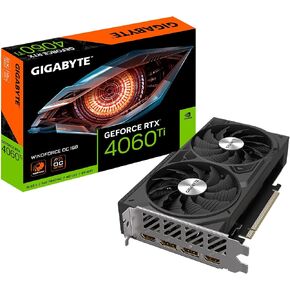 GIGABYTE GeForce RTX 4060 Ti WINDFORCE OC 16G Graphics Card, 2X WINDFORCE Fans, 16GB 128-bit GDDR6, GV-N406TWF2OC-16GD Video Card in Saudi Arabia