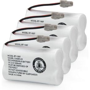 BT-1007 Cordless Phone Battery Compatible with Uniden BT1007 BT904 BT-904 BT1015 BT-1015 BBTY0651101 BBTY0460001 BBTY0510001 BBTY0624001 BBTY0700001 HHR-P506 HHR-P506A(4-Pack) in Saudi Arabia