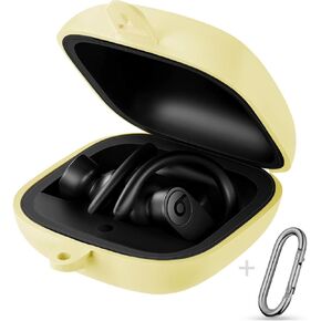 حافظة GEAK المحمولة Powerbeats Pro، غطاء سيليكون ناعم مقاوم للصدمات بحماية 360 درجة مع سلسلة مفاتيح متوافقة مع Beats Powerbeats Pro 2019، وردي وردي in Kuwait