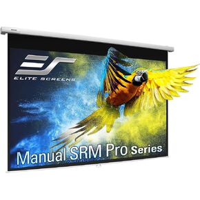 Elite Screens Manual SRM Pro, 100-INCH 4:3, Manual Slow Retract Projector Screen, 8K / 4K Ultra HD 3D Ready, 2-YEAR WARRANTY, M100VSR-PRO