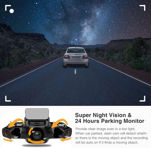 كاميرا قياس Pruveeo D80 ذات 3 قنوات مع نظام تحديد المواقع العالمي (GPS)، كاميرا أمامية وداخلية ثلاثية للسيارة، شاشة LCD 2.0 بوصة، رؤية ليلية، مكثف فائق، دعم 256 جيجابايت كحد أقصى، وضع مراقبة مواقف السيارات in Kuwait