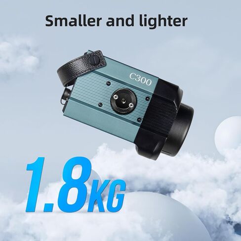 SIRUI 300W LED Video Light C300، ضوء مستمر COB مدمج لإضاءة استوديو التصوير الفوتوغرافي، 12500Lus@1m 5600K ضوء النهار، TLCI98 CRI96، حوامل Bowen، عاكس، التحكم في الصندوق/التطبيق، 8 تأثيرات in Saudi Arabia